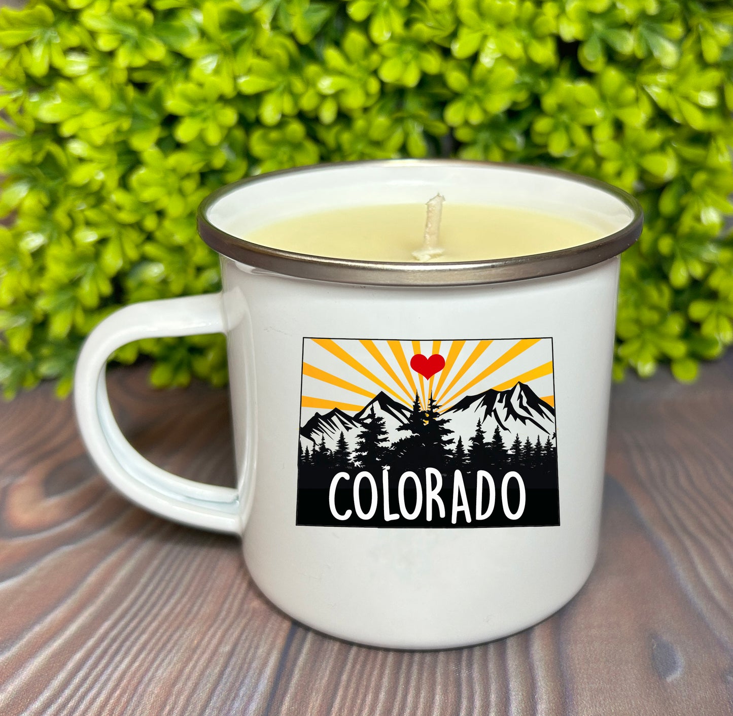 Enamel Mug Candle - Colorado Mountain State