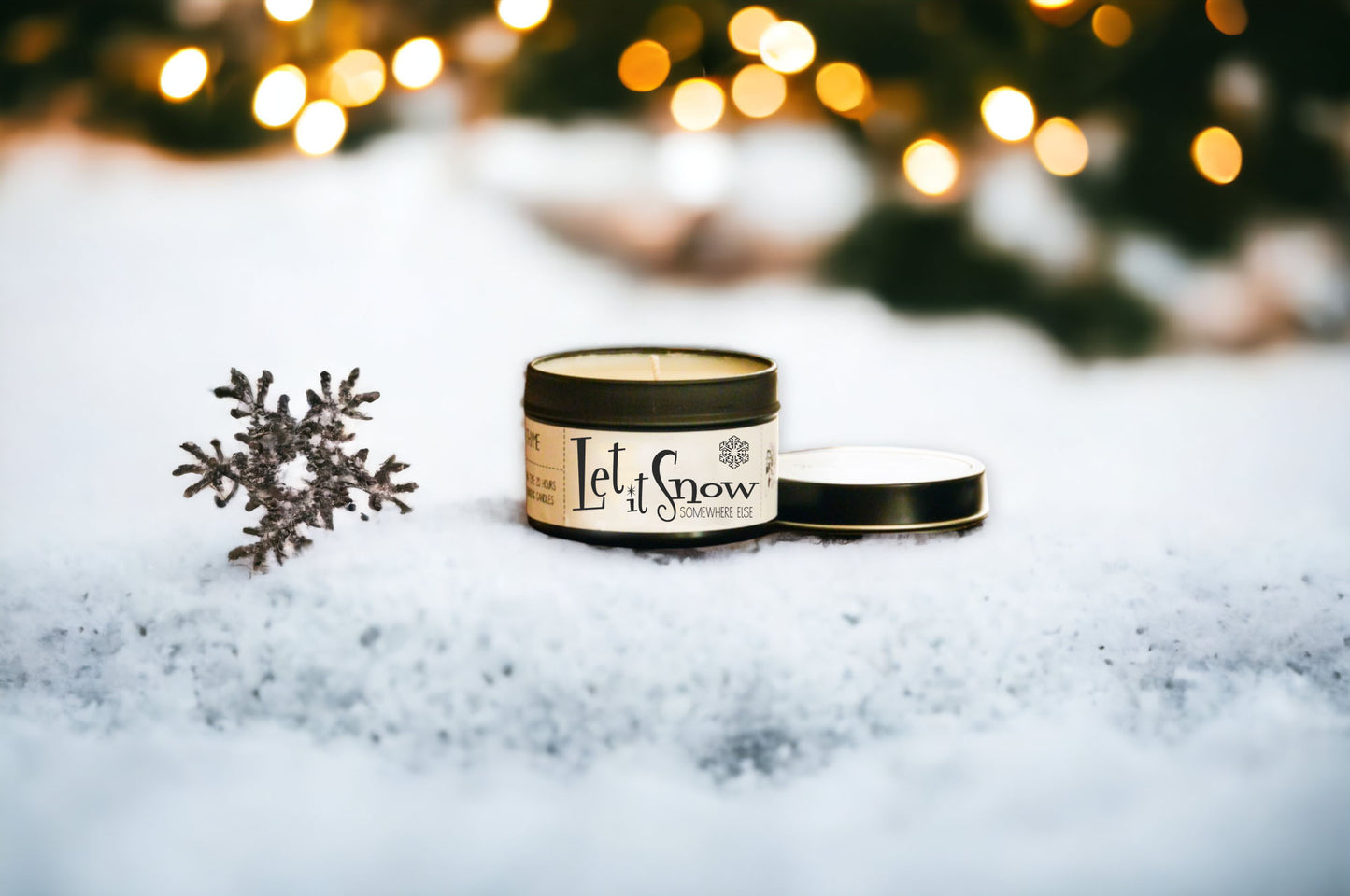 WINTER Wholesale Candle Tins - CHOICE of DESIGN & SCENT - QTY 6 CANDLES