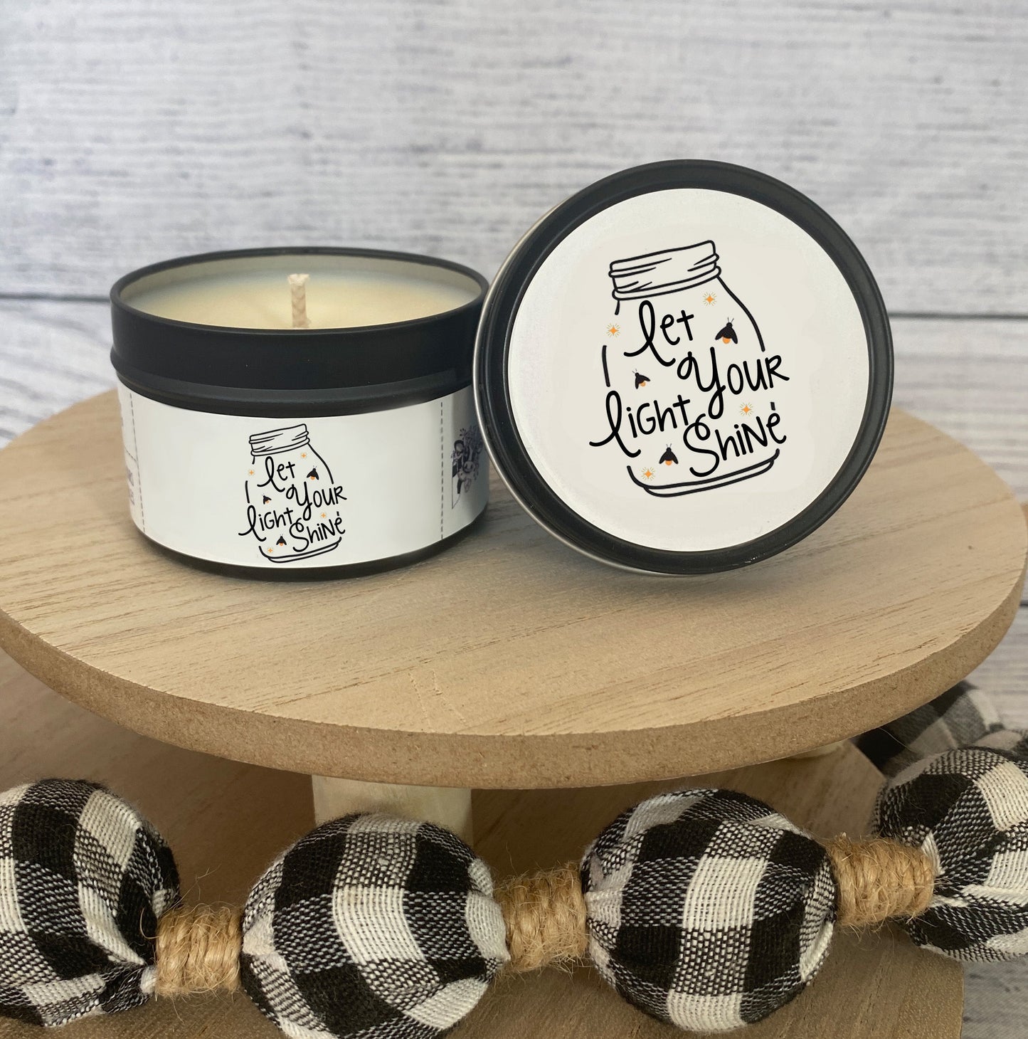 Wholesale Candle Tin - Let Your Light Shine - QTY 6 CANDLES