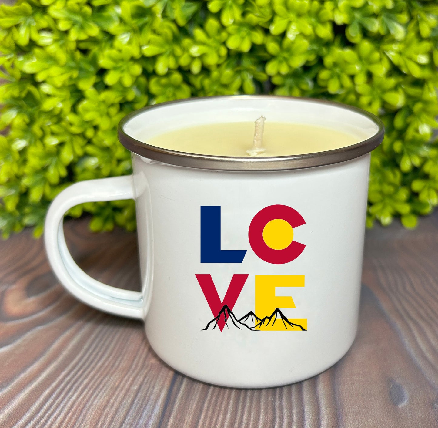 Wholesale Enamel Mug Candle - Colorado Designs - QTY 3 CANDLES