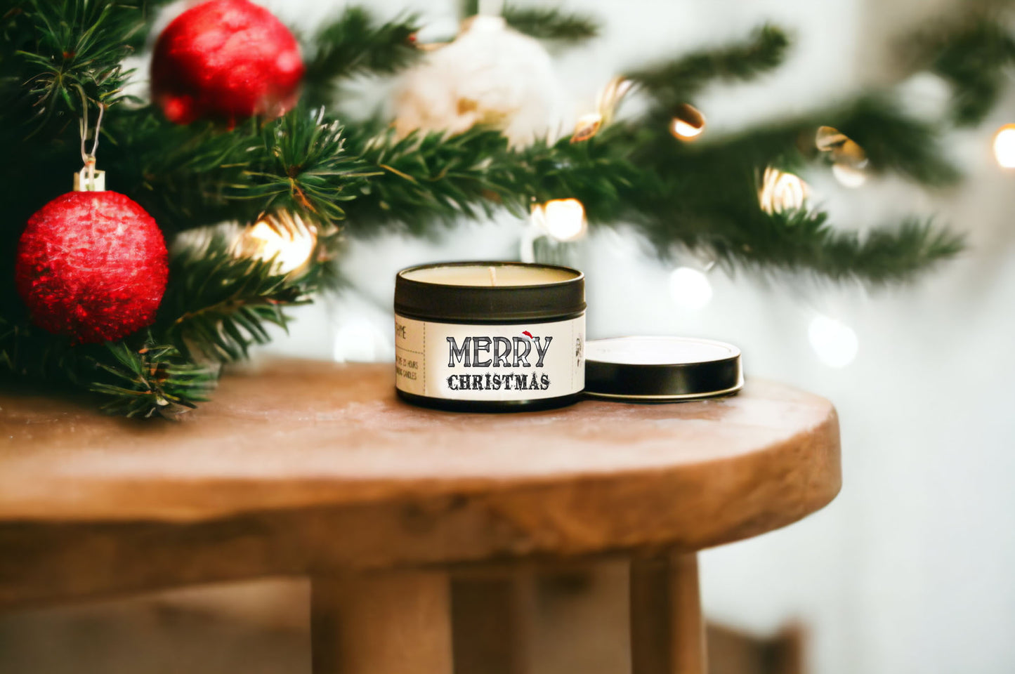 WINTER Wholesale Candle Tins - CHOICE of DESIGN & SCENT - QTY 6 CANDLES