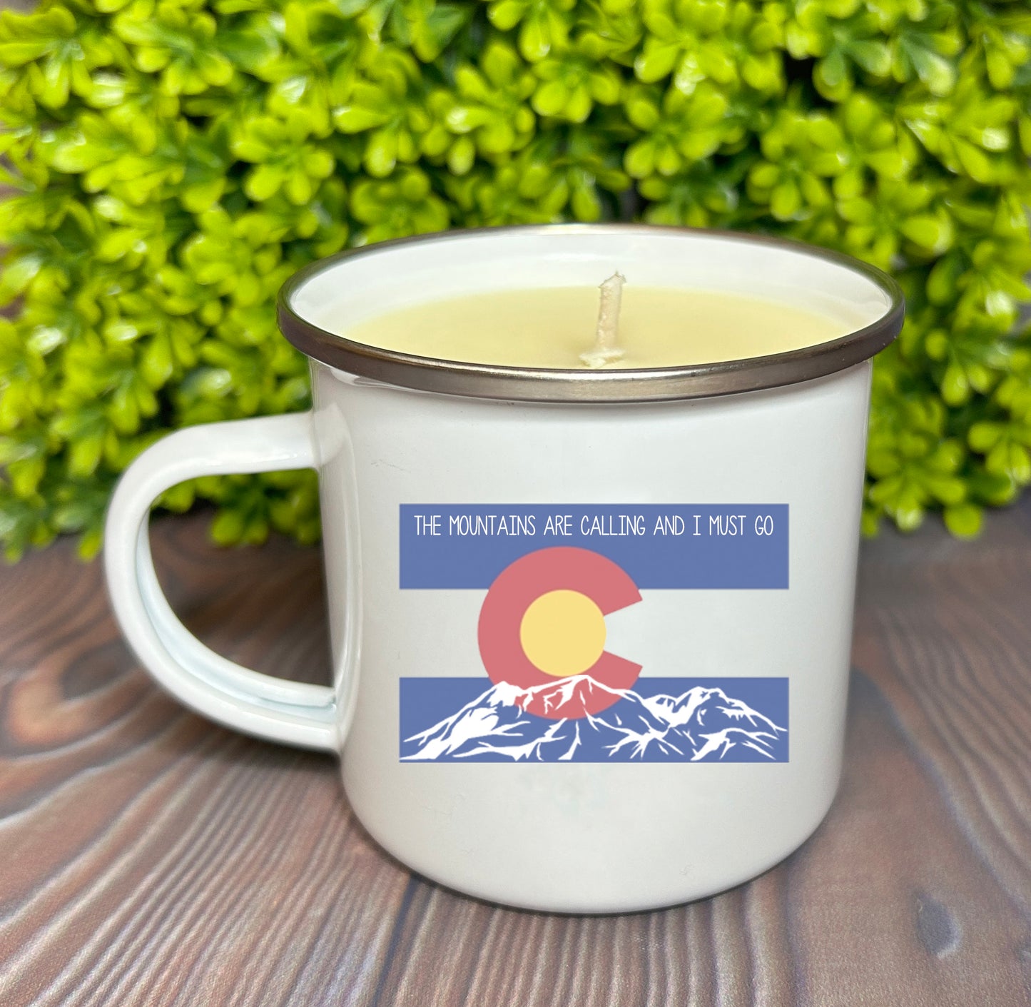 Wholesale Enamel Mug Candle - Colorado Designs - QTY 3 CANDLES