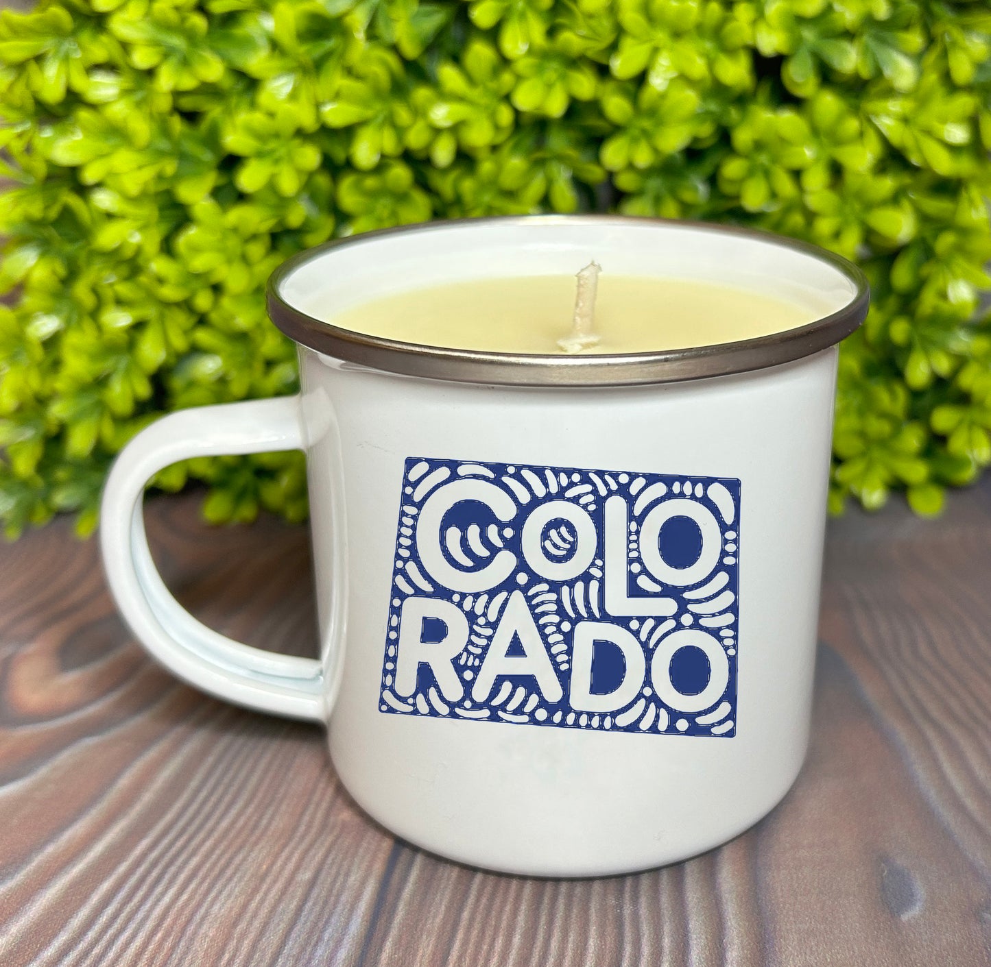 Wholesale Enamel Mug Candle - Colorado Designs - QTY 3 CANDLES