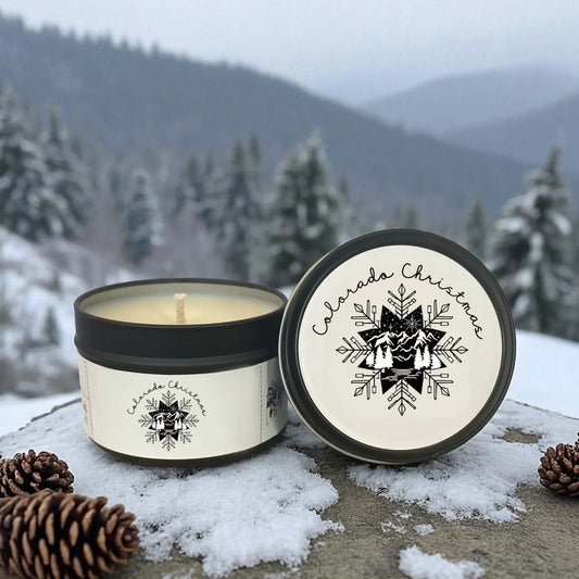 Colorado Christmas Candle Tin