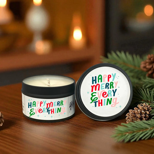 Happy Merry Everything Candle Tin