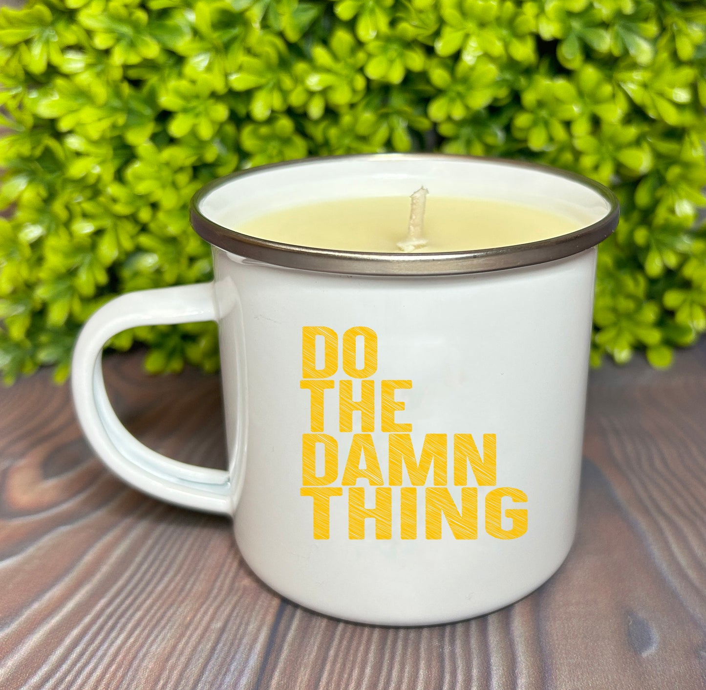 Wholesale Enamel Mug Candle -  Do the Damn Thing - QTY 3 CANDLES
