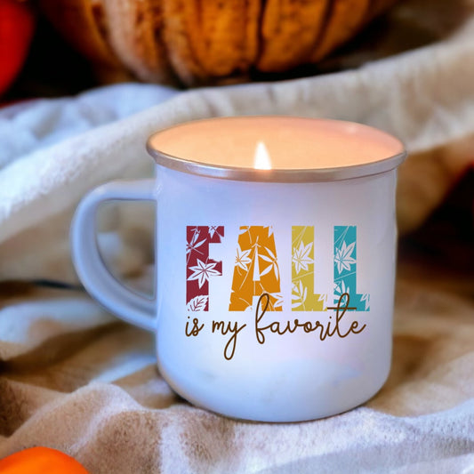 Fall is My Favorite Enamel Mug Candle