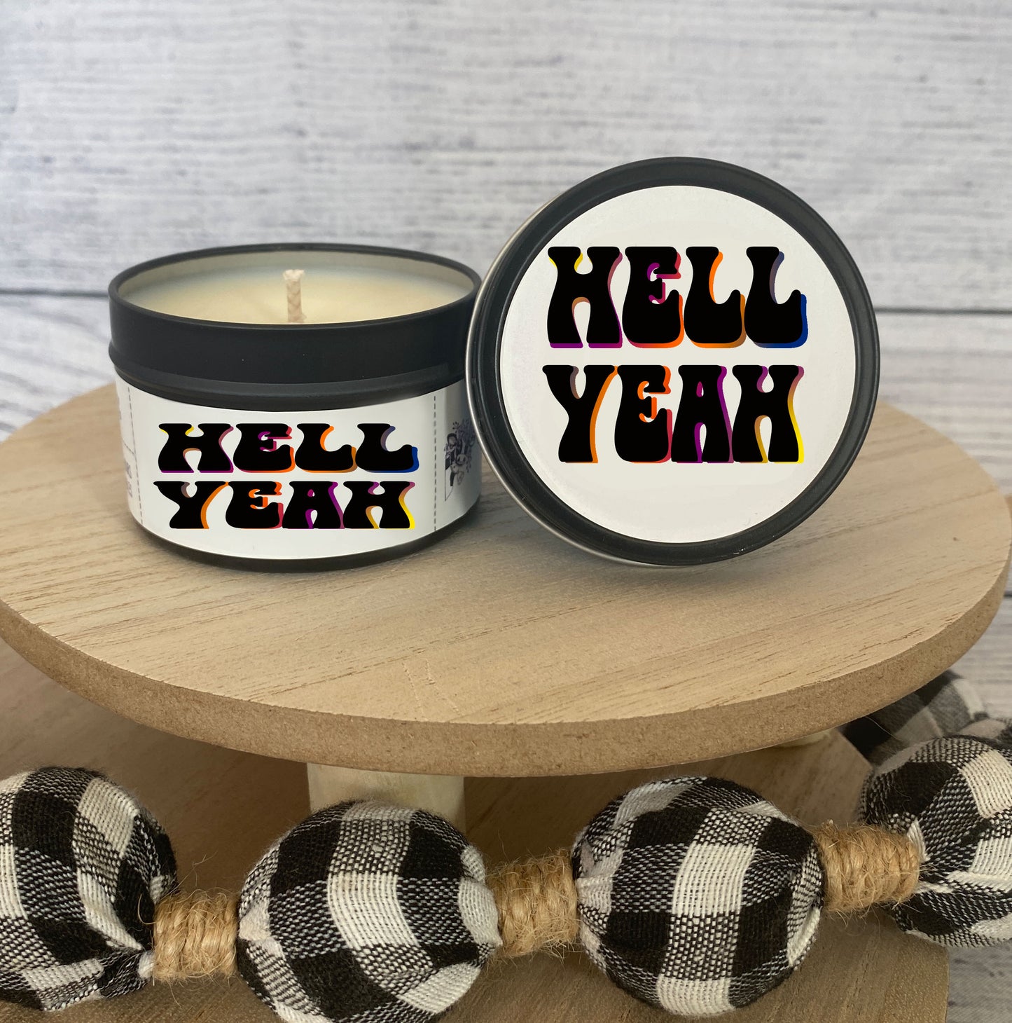 Wholesale Candle Tin -Hell Yeah - QTY 6  CANDLES