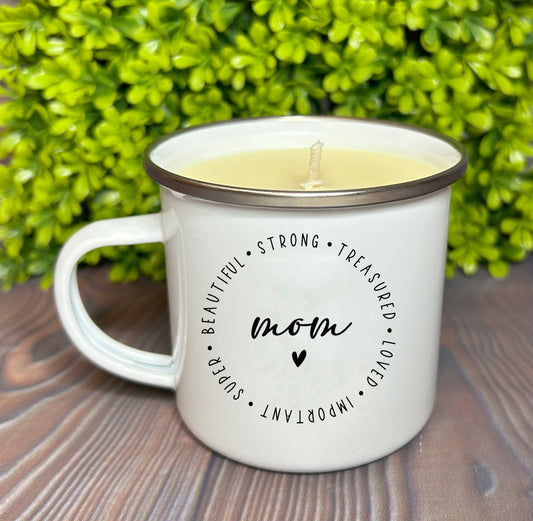 Enamel Mug Candle -  Mom Superlatives