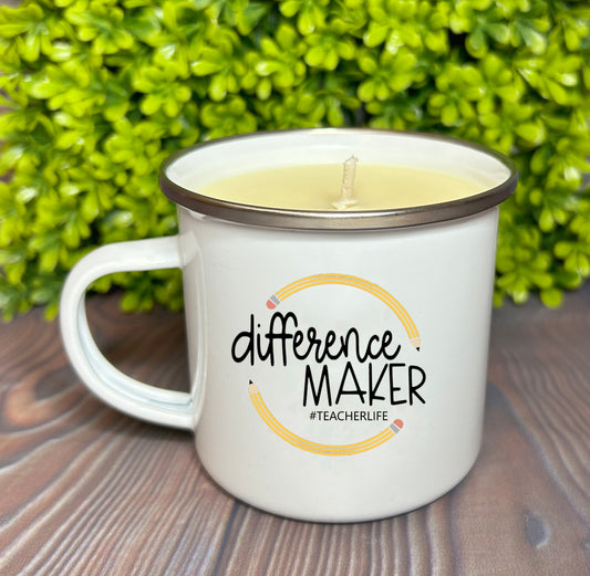 Enamel Mug Candle - Difference Maker Teacher Life