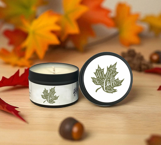 Fall Candle Tin - Hello Fall
