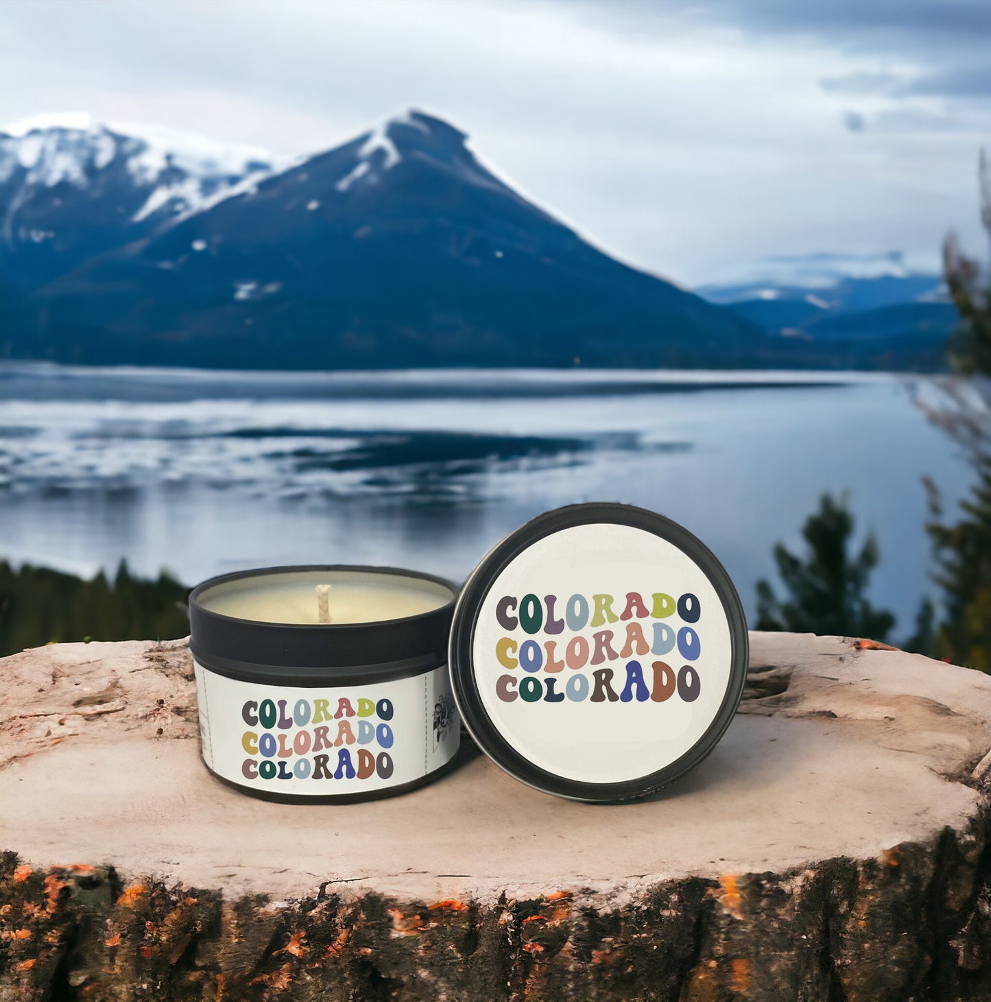 Candle Tin - Wavy Colorado