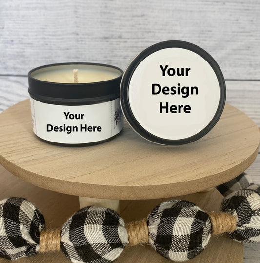 Wholesale Candle Tin - CUSTOM DESIGN - QTY 12 TINS