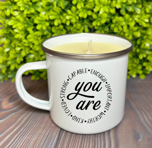 Enamel Mug Candle -  You Are